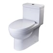 EAGO TB359 White Ceramic Dual Flush One Piece High Efficiency Ceramic Toilet