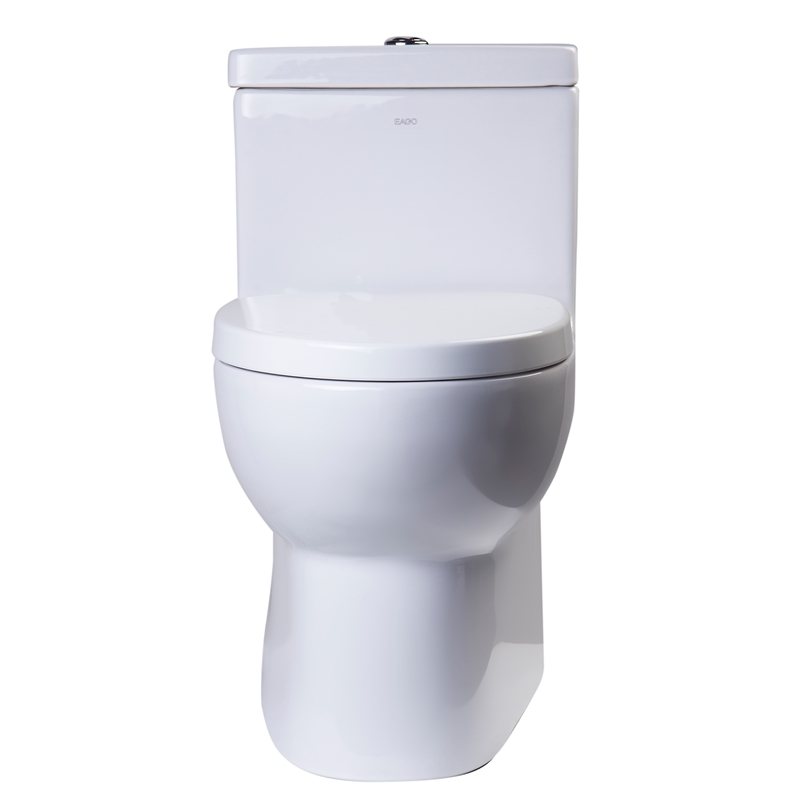 EAGO TB359 White Ceramic Dual Flush One Piece High Efficiency Ceramic Toilet