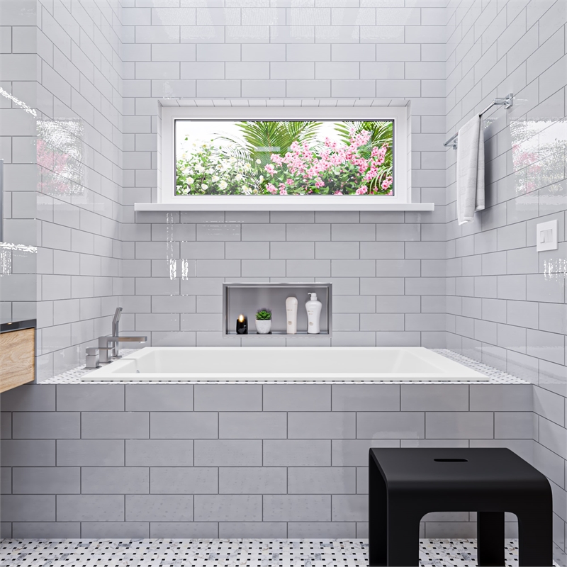 ALFI brand AB9933S White Resin Solid Surface 59