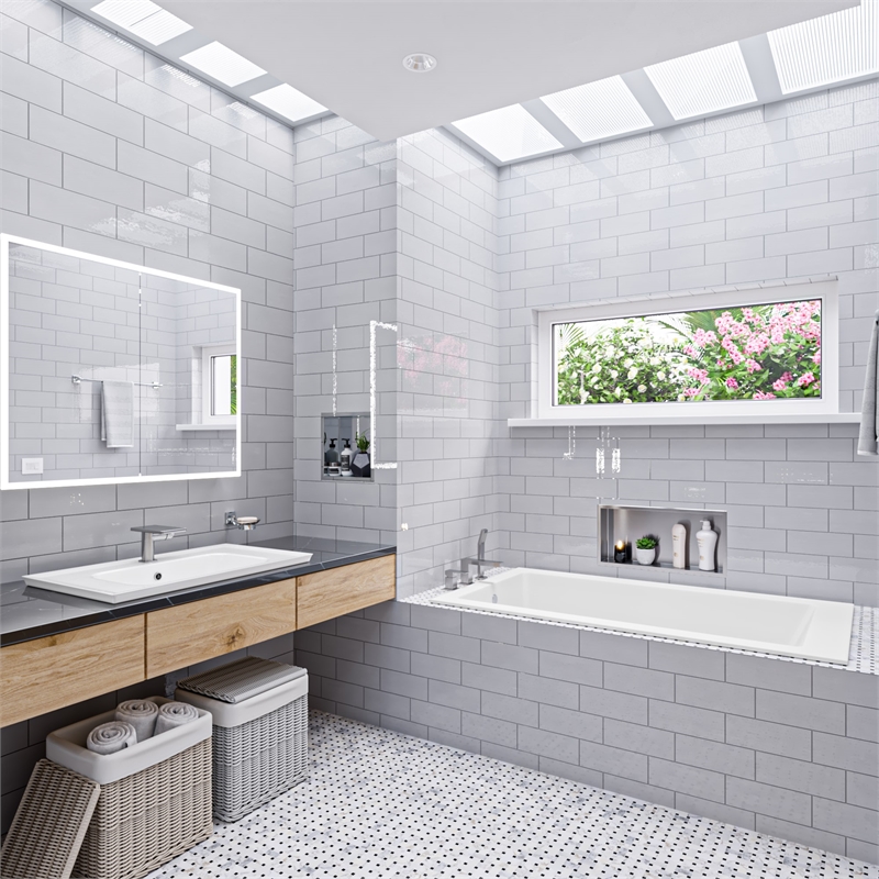 ALFI brand AB9933S White Resin Solid Surface 59