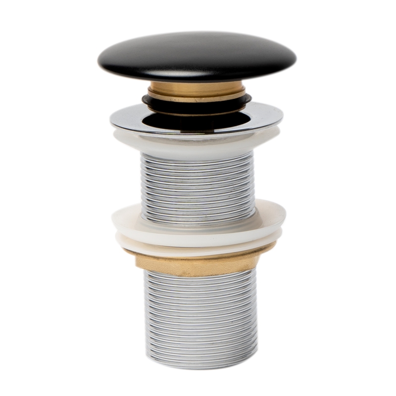 ALFI brand AB8055-BM Black Pop Up Drain for Sinks without Overflow