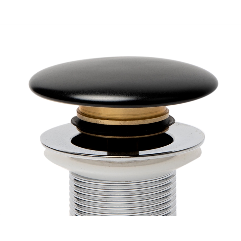 ALFI brand AB8055-BM Black Pop Up Drain for Sinks without Overflow