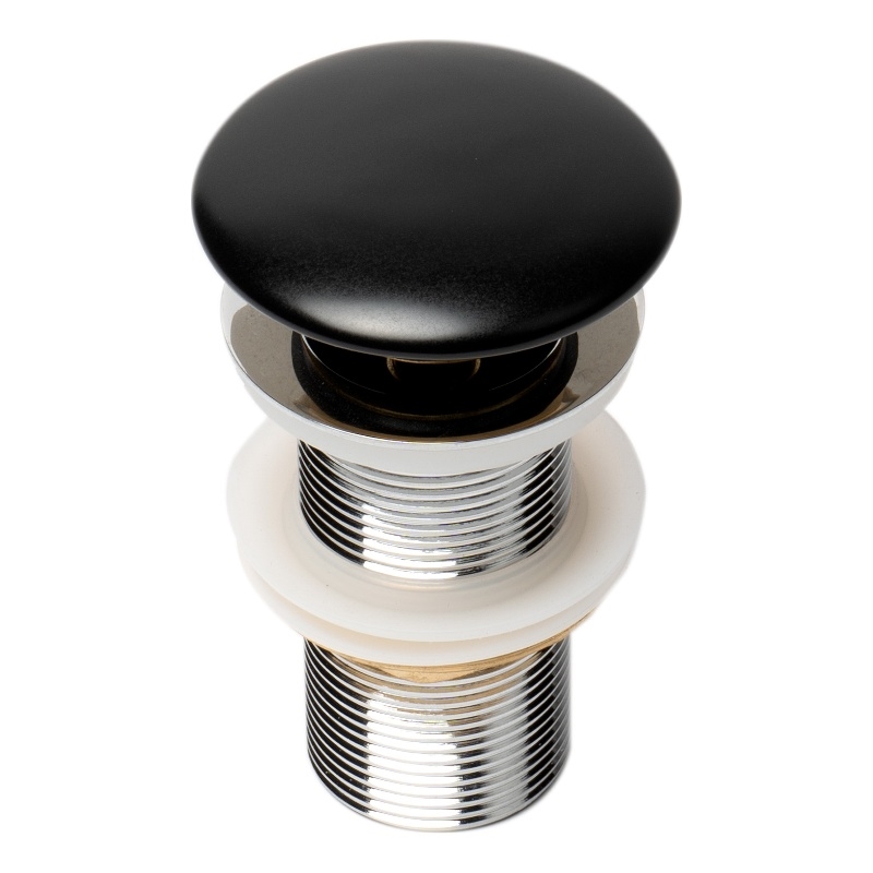 ALFI brand AB8055-BM Black Pop Up Drain for Sinks without Overflow