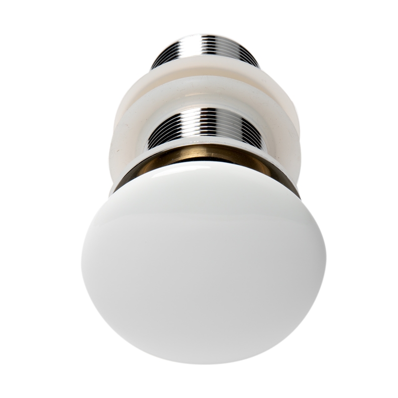ALFI brand AB8055-W White Pop Up Drain for Sinks without Overflow