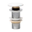 ALFI brand AB8055-W White Pop Up Drain for Sinks without Overflow