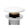 ALFI brand AB8055-W White Pop Up Drain for Sinks without Overflow