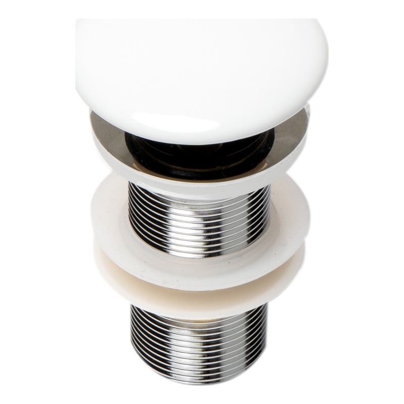 ALFI brand AB8055-W White Pop Up Drain for Sinks without Overflow