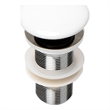 ALFI brand AB8055-W White Pop Up Drain for Sinks without Overflow