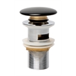 ALFI brand AB8056-BM Black Mushroom Top Pop Up Drain for Sinks with Overflow