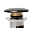 ALFI brand AB8056-BM Black Mushroom Top Pop Up Drain for Sinks with Overflow
