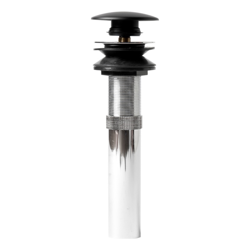 ALFI brand AB9056-BM Black Matte Pop Up Drain with Overflow