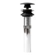 ALFI brand AB9056-BM Black Matte Pop Up Drain with Overflow