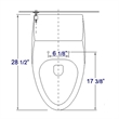 EAGO R-108SEAT Replacement Soft Closing Toilet Seat for TB108