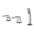 ALFI brand AB2464-PC Polished Chrome 3 Hole Tub Filler & Shower Head