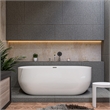 ALFI brand AB2703-PC Deck Mounted Tub Filler and Round Hand Held Shower Head