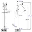 ALFI brand AB2728-PC Tub Filler + Mixer /w additional Hand Held Shower Head