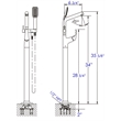 ALFI brand AB2758-PC Tub Filler + Mixer /w additional Hand Held Shower Head