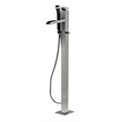 ALFI brand AB2843-PC Chrome Single Hole Floor Mounted Waterfall Tub Filler