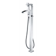 ALFI brand AB2843-PC Chrome Single Hole Floor Mounted Waterfall Tub Filler