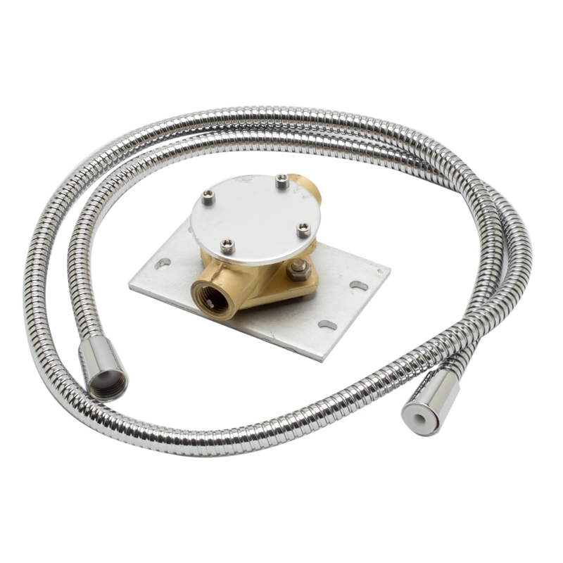ALFI brand AB2843-PC Chrome Single Hole Floor Mounted Waterfall Tub Filler