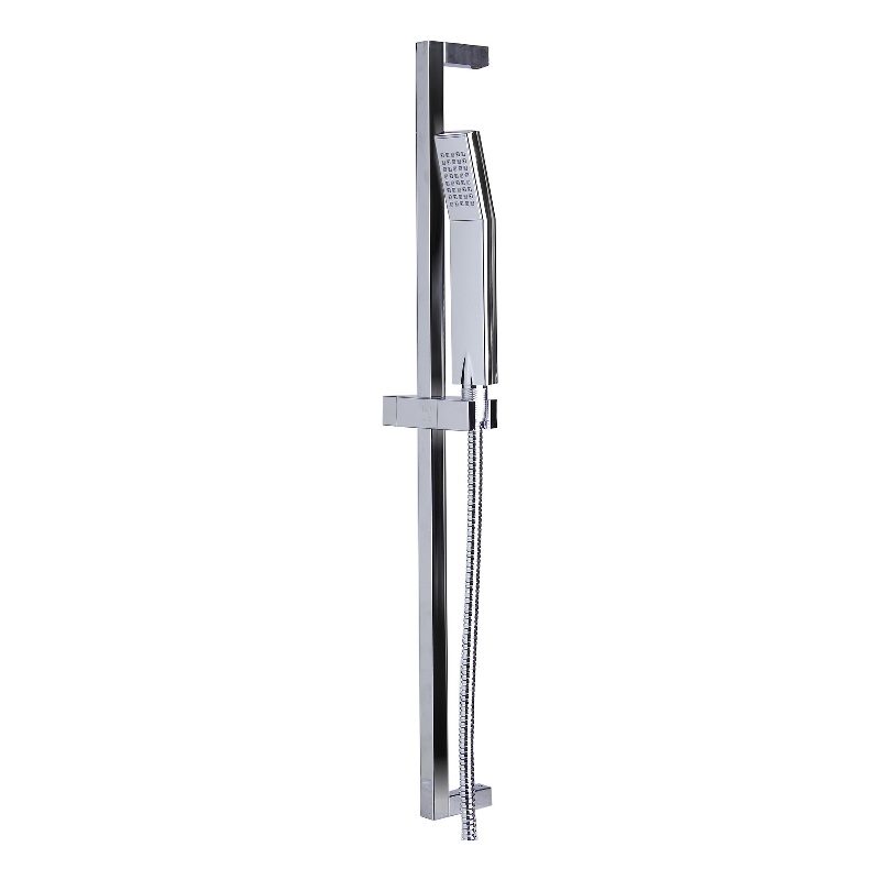 ALFI brand AB7606-PC Chrome Sliding Rail Hand Held Shower Head Set with Hose