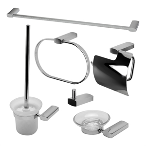 ALFI brand AB9503-PC Polished Chrome 6 Piece Matching Bathroom Accessory Set