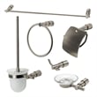 ALFI brand AB9508-BN Brushed Nickel 6 Piece Matching Bathroom Accessory Set