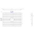 ALFI brand ABGR24 Solid Stainless Steel Kitchen Sink Grid for ABF2418 Sink