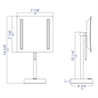 ALFI brand ABM8FLED-PC  Square 8