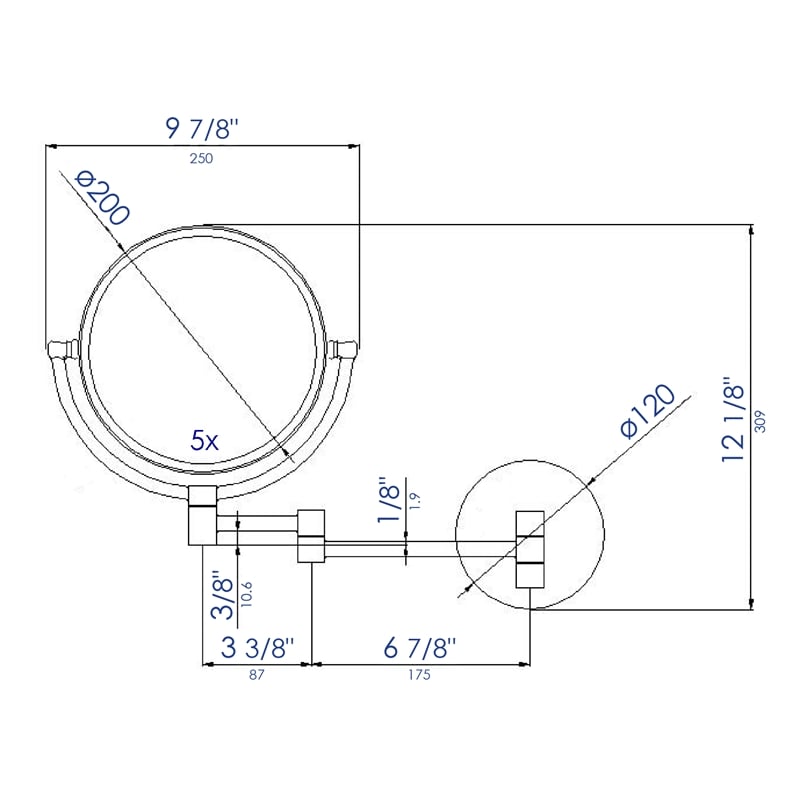 ALFI brand ABM8WR-PC 8