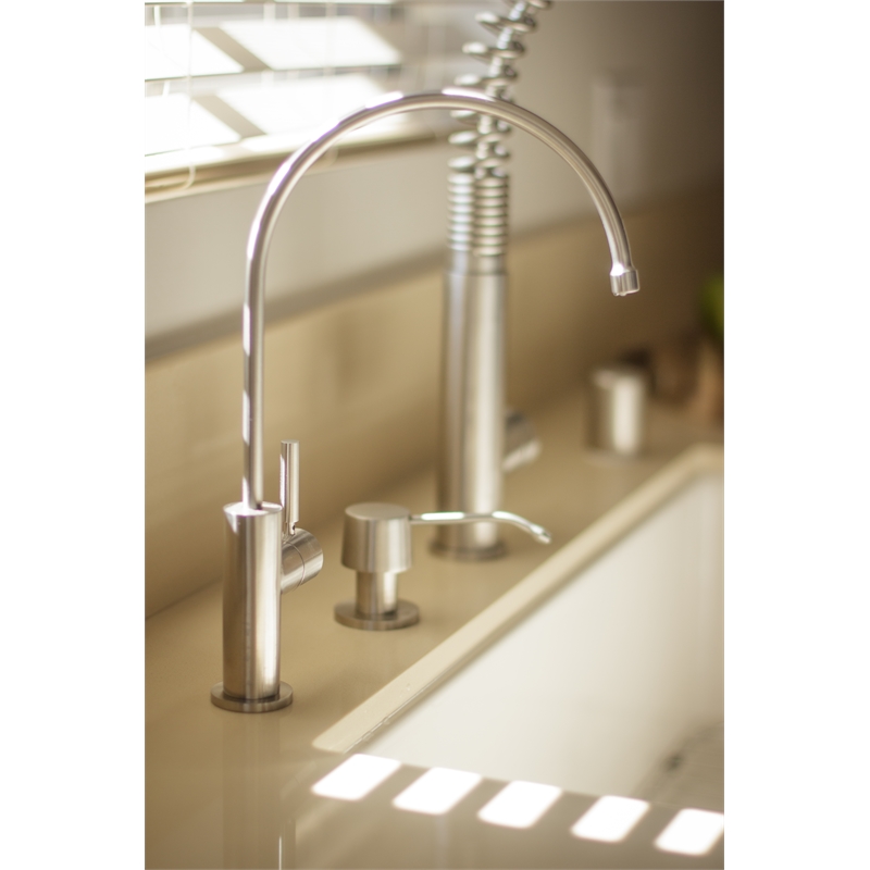 ALFI brand AB5004-BSS Solid Brushed Stainless Steel Modern Soap Dispenser