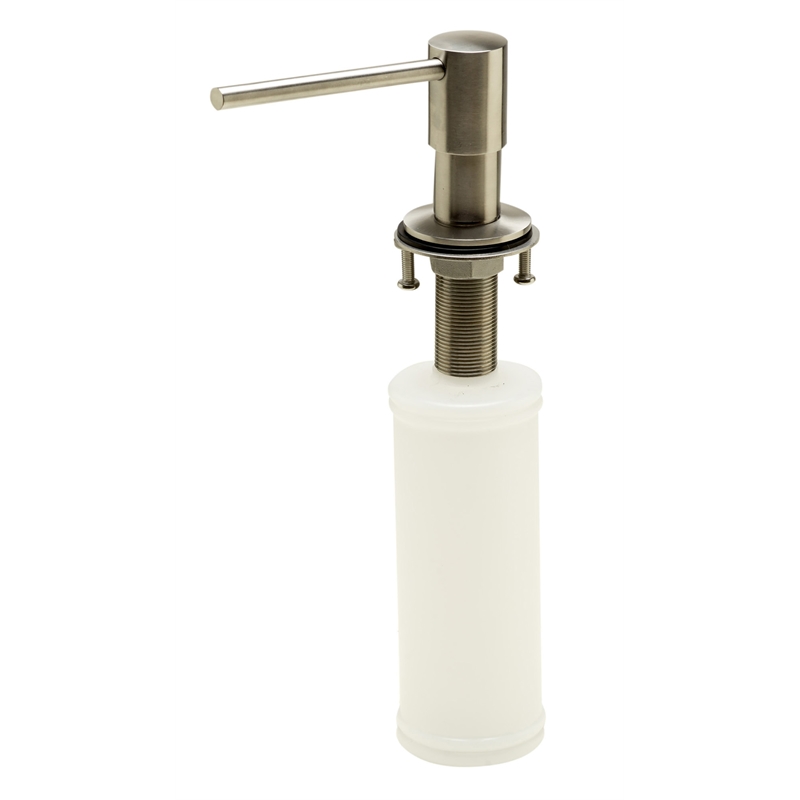ALFI brand AB5006-BSS Modern Round Brushed Stainless Steel Soap Dispenser