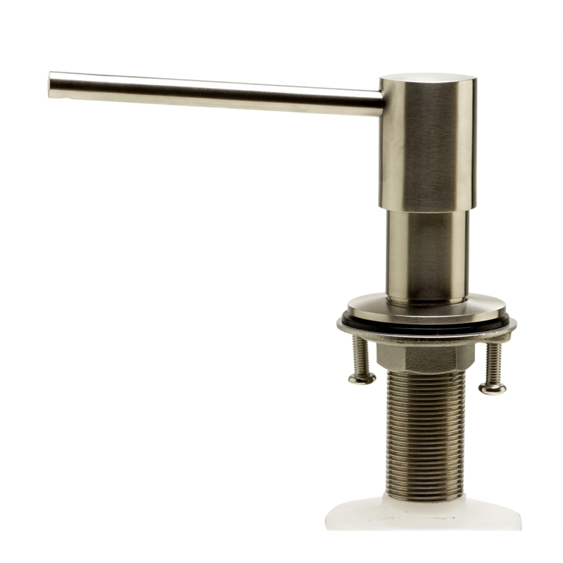 ALFI brand AB5006-BSS Modern Round Brushed Stainless Steel Soap Dispenser