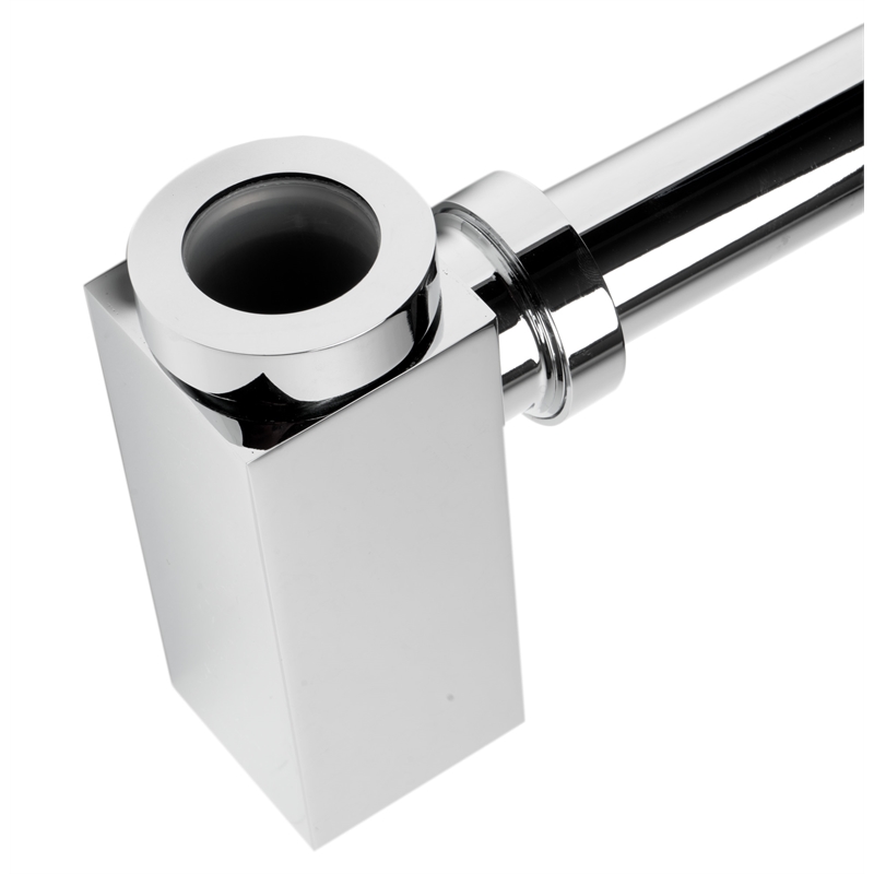 ALFI brand AB9026-PC Chrome Solid Brass Square Modern Decorative Bottle P-Trap