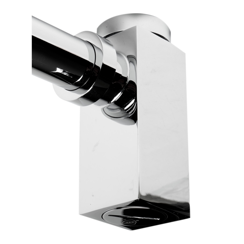 ALFI brand AB9026-PC Chrome Solid Brass Square Modern Decorative Bottle P-Trap