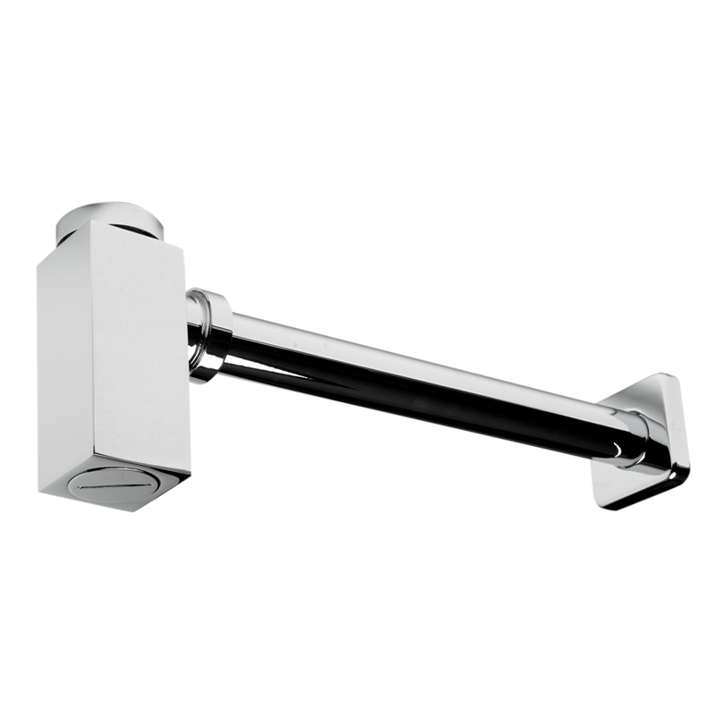 ALFI brand AB9026-PC Chrome Solid Brass Square Modern Decorative Bottle P-Trap