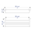 ALFI brand AB9538-PC Chrome 26 inch Towel Bar & Bathroom Accessory
