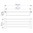 ALFI brand AB9539-PC Chrome 24 inch Towel Bar & Bathroom Accessory