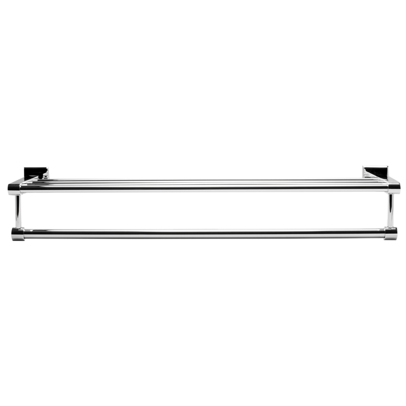 ALFI brand AB9596 Polished Chrome 24 inch Towel Bar & Shelf Bathroom Accessory