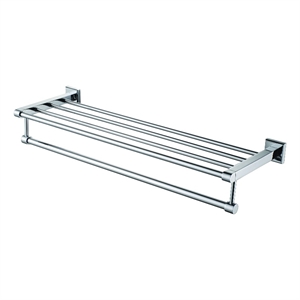 ALFI brand AB9596 Polished Chrome 24 inch Towel Bar & Shelf Bathroom Accessory