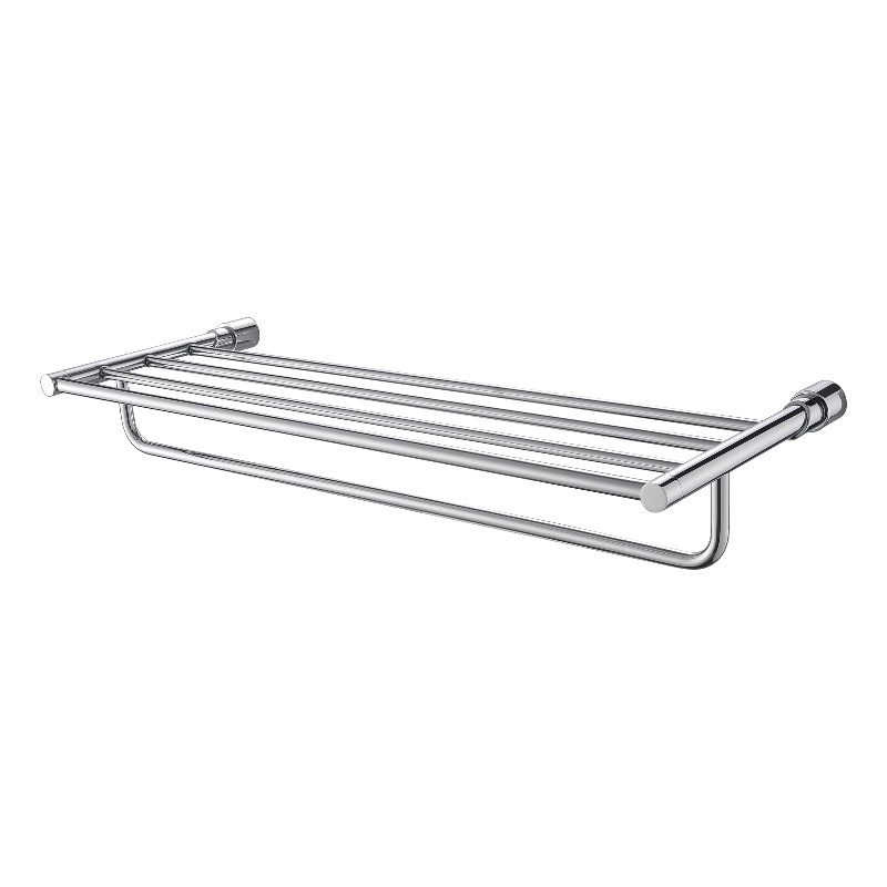ALFI brand AB9523 Polished Chrome 24 inch Towel Bar & Shelf  Bathroom Accessory