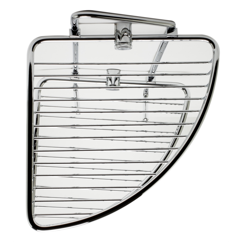 ALFI brand AB9532 Chrome Corner Mounted Basket Shower Bathroom Accessory