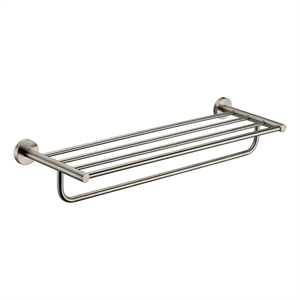 ALFI brand AB9538-BN Brushed Nickel 26 inch Towel Bar & Shelf Bathroom Accessory