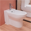 EAGO JA1010 White Ceramic Bathroom Bidet with Elongated Seat