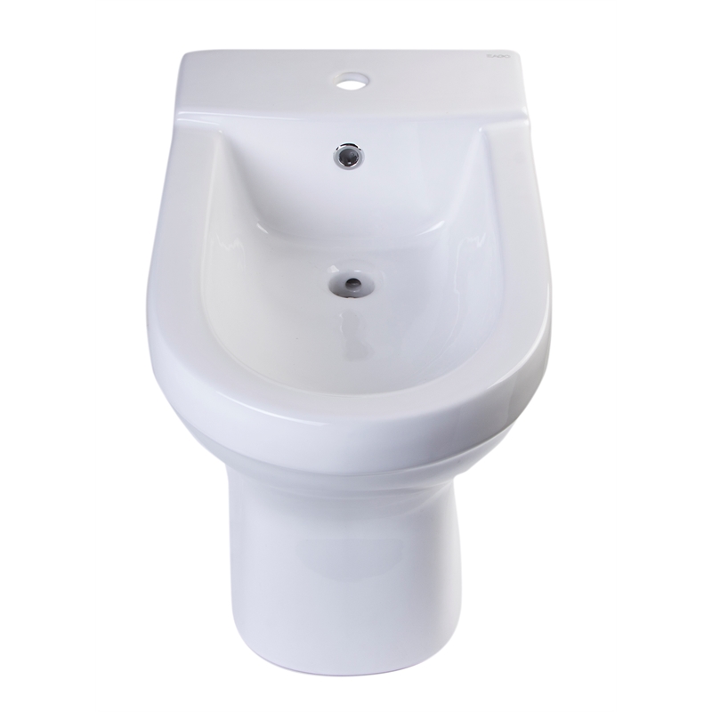 EAGO JA1010 White Ceramic Bathroom Bidet with Elongated Seat