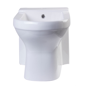 EAGO JA1010 White Ceramic Bathroom Bidet with Elongated Seat