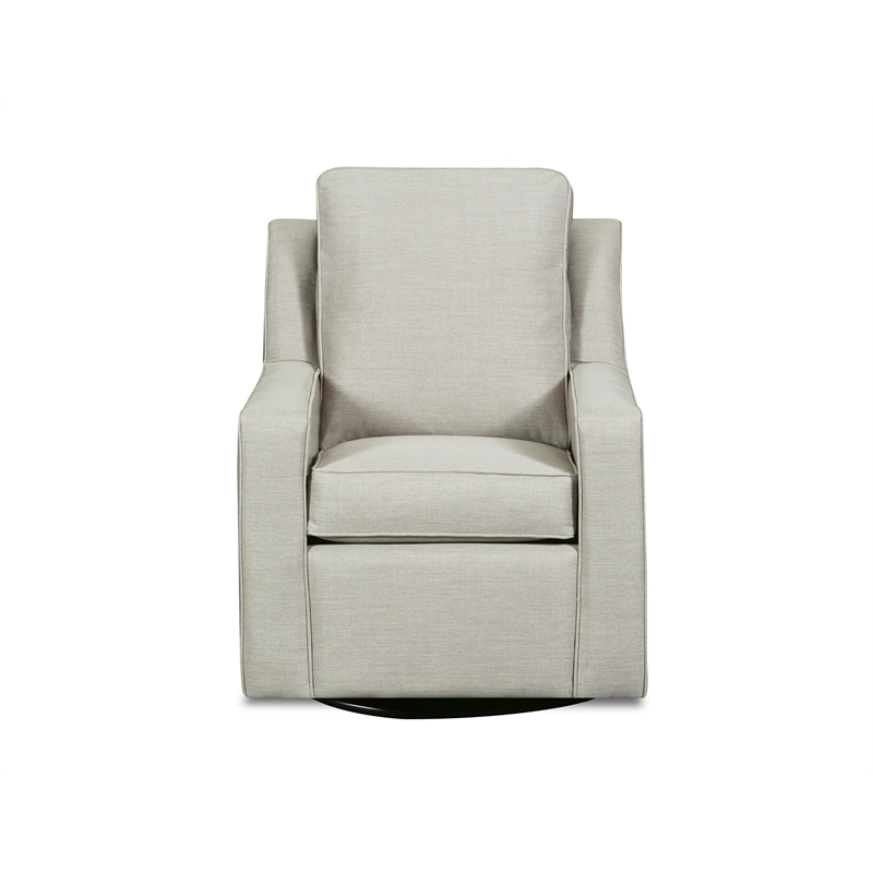 The 1st Chair Miley Swivel Glider with Gray Skies Fabric - Made In USA