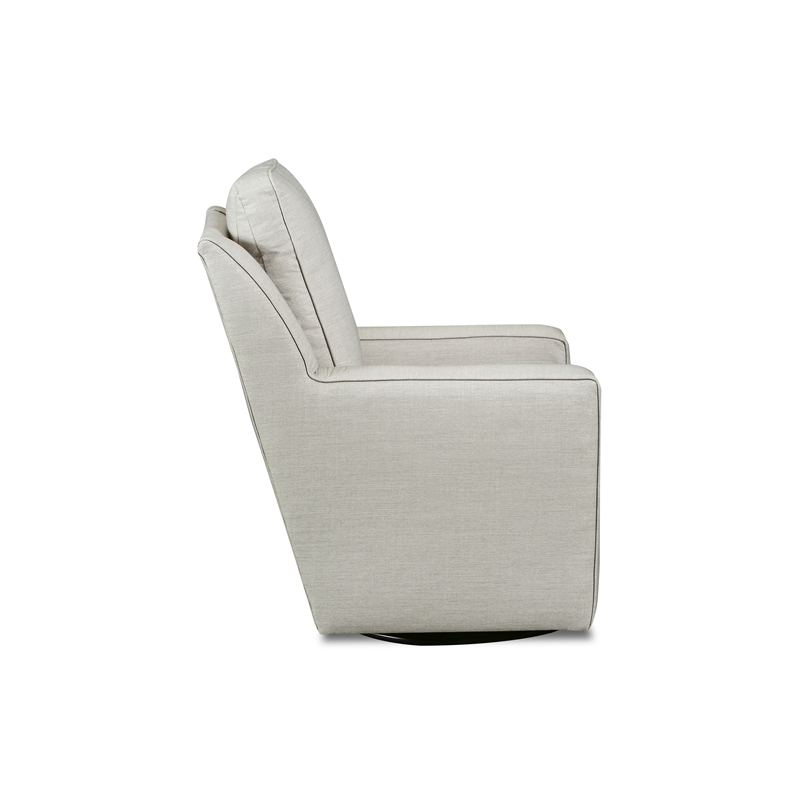 The 1st Chair Miley Swivel Glider with Gray Skies Fabric - Made In USA