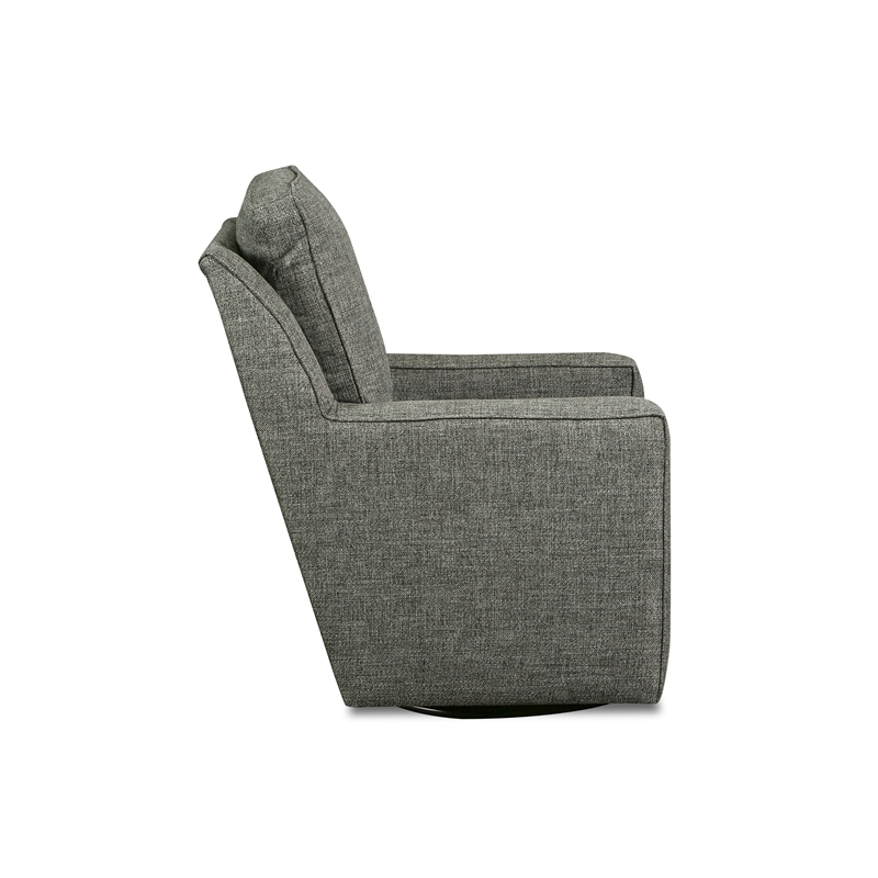 The 1st Chair Miley Swivel Glider with Brushed Graphite Fabric - Made In USA