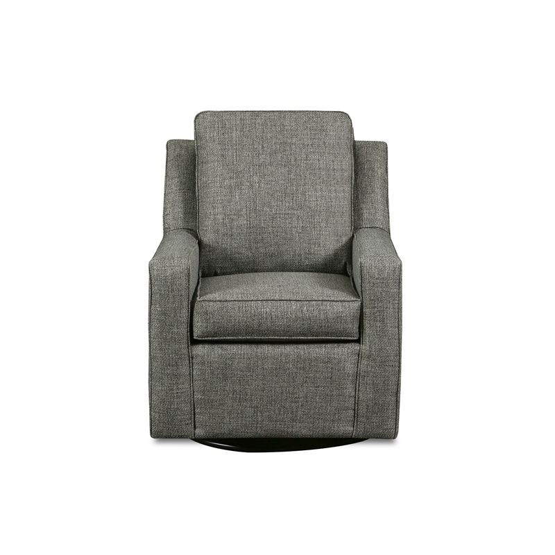 The 1st Chair Miley Swivel Glider with Brushed Graphite Fabric - Made In USA